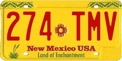 NM license plate 274TMV