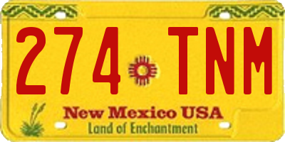 NM license plate 274TNM