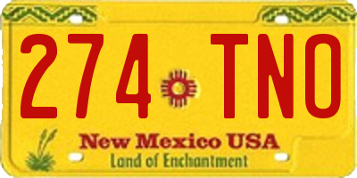 NM license plate 274TNO