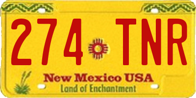 NM license plate 274TNR