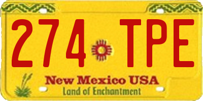 NM license plate 274TPE