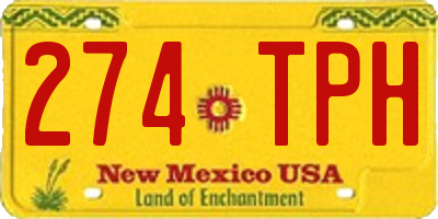 NM license plate 274TPH