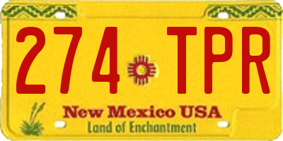 NM license plate 274TPR