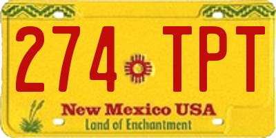 NM license plate 274TPT
