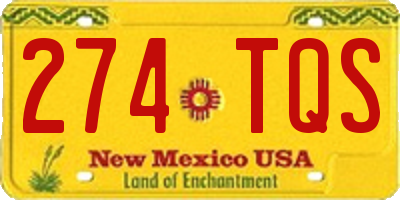 NM license plate 274TQS