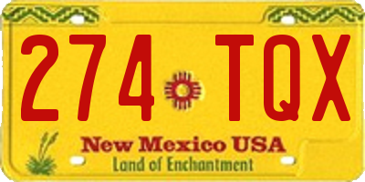 NM license plate 274TQX
