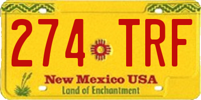 NM license plate 274TRF