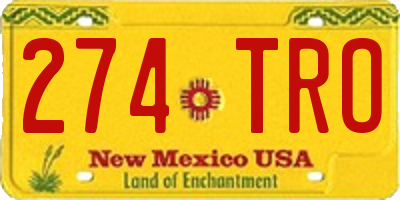 NM license plate 274TRO