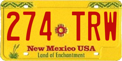 NM license plate 274TRW