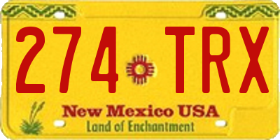 NM license plate 274TRX