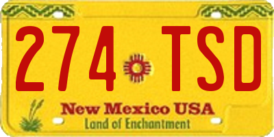 NM license plate 274TSD