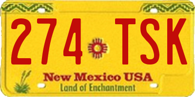 NM license plate 274TSK