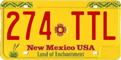 NM license plate 274TTL