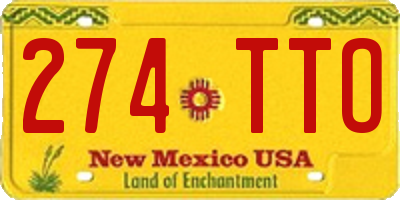 NM license plate 274TTO