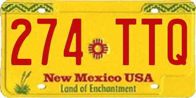NM license plate 274TTQ