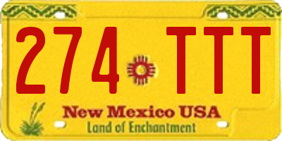 NM license plate 274TTT