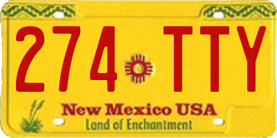 NM license plate 274TTY