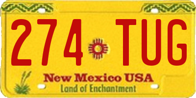 NM license plate 274TUG