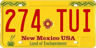 NM license plate 274TUI