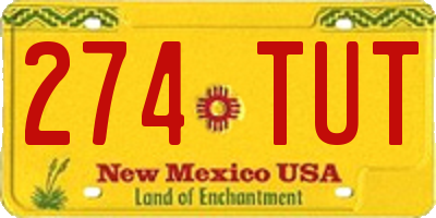 NM license plate 274TUT