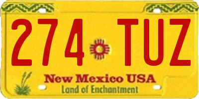 NM license plate 274TUZ