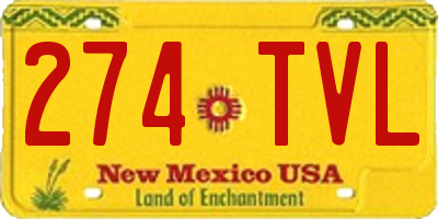 NM license plate 274TVL