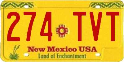 NM license plate 274TVT