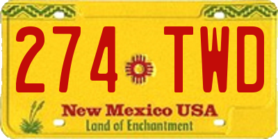 NM license plate 274TWD