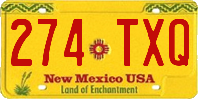 NM license plate 274TXQ