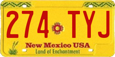 NM license plate 274TYJ