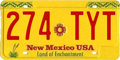 NM license plate 274TYT