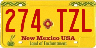 NM license plate 274TZL