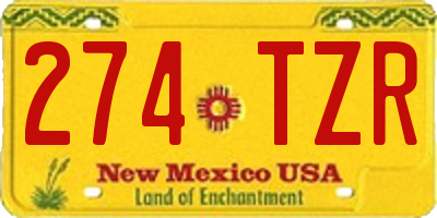 NM license plate 274TZR