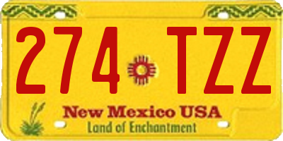 NM license plate 274TZZ