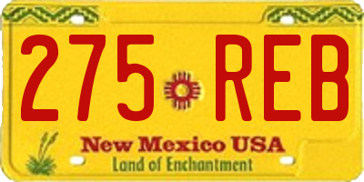 NM license plate 275REB