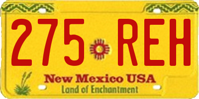 NM license plate 275REH