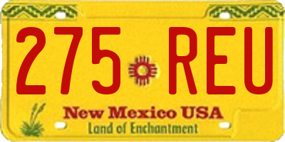 NM license plate 275REU