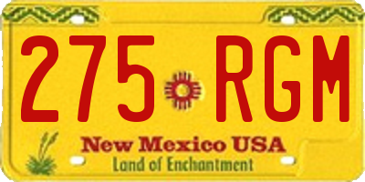 NM license plate 275RGM