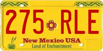 NM license plate 275RLE