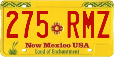 NM license plate 275RMZ