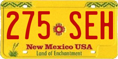 NM license plate 275SEH