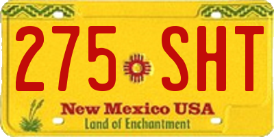 NM license plate 275SHT