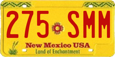 NM license plate 275SMM
