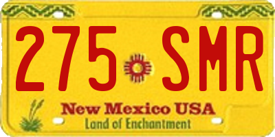 NM license plate 275SMR