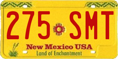 NM license plate 275SMT