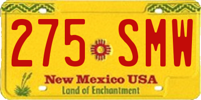 NM license plate 275SMW