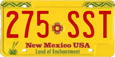 NM license plate 275SST