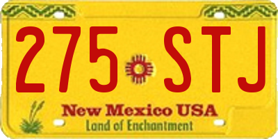 NM license plate 275STJ