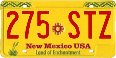 NM license plate 275STZ