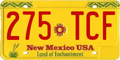 NM license plate 275TCF